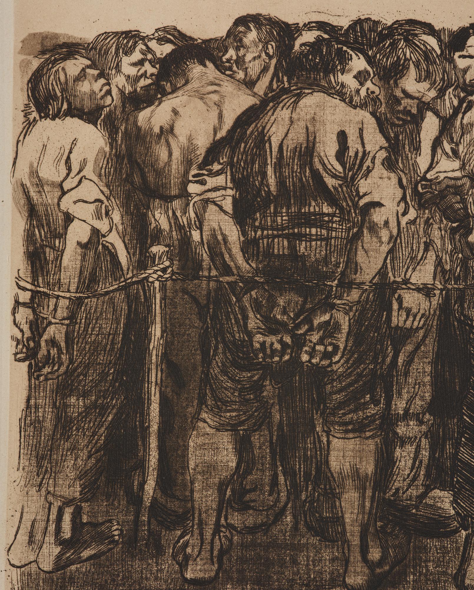 Käthe Kollwitz, "Die Gefangene" ur: Bauernkrieg (Peasant's War).