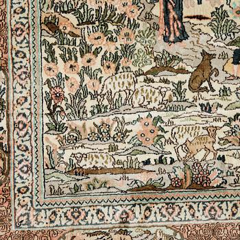 A carpet, oriental silk, ca 177 x 123 cm.