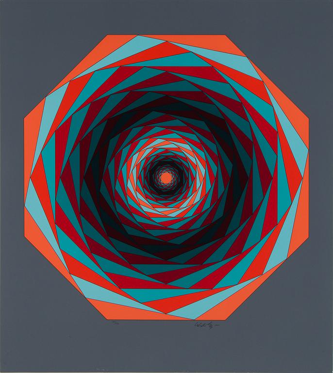 VICTOR VASARELY, portfolio with 6 silkscreens, signed in pencil and numbered 187/250.