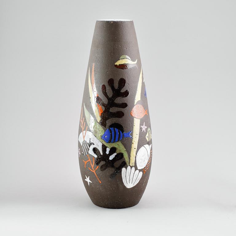 GOLVVAS, stengods, "Havsflora", Anna-Lisa Thomson, Upsala-Ekeby.