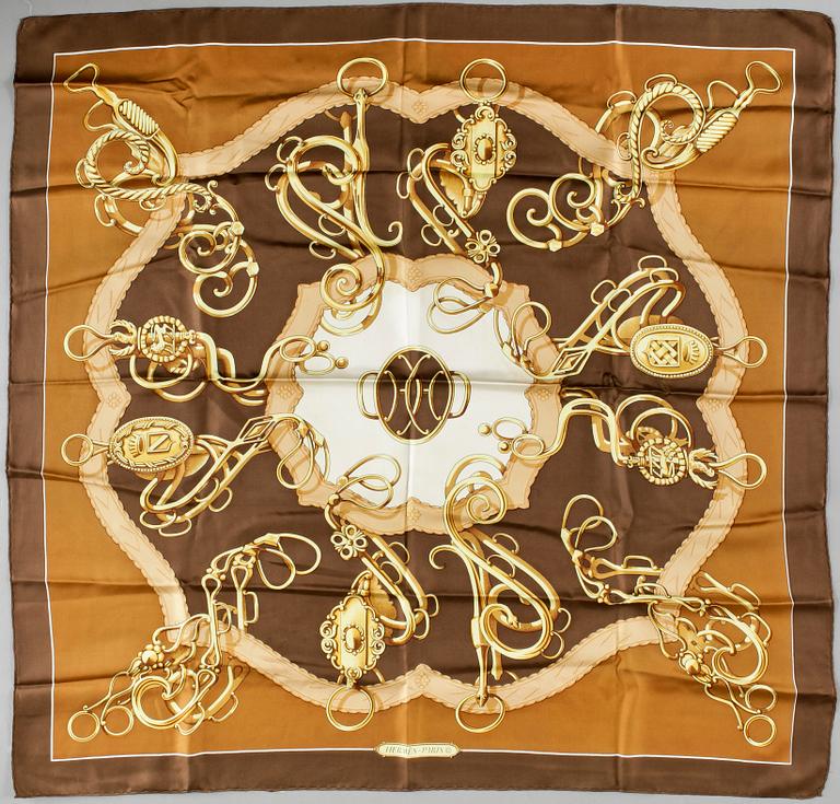 SCARVES, 2 st, siden, Hermès.