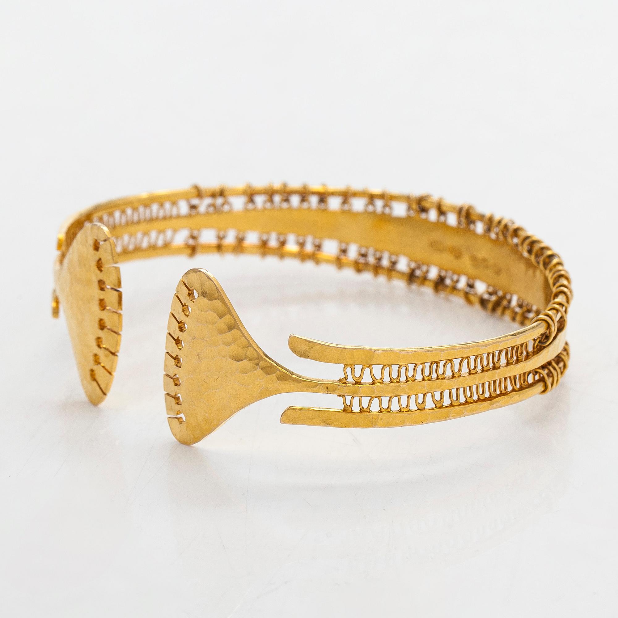 Tapio Wirkkala, a 14K gold "Viking bracelet" for Westerback, Helsinki 1967.