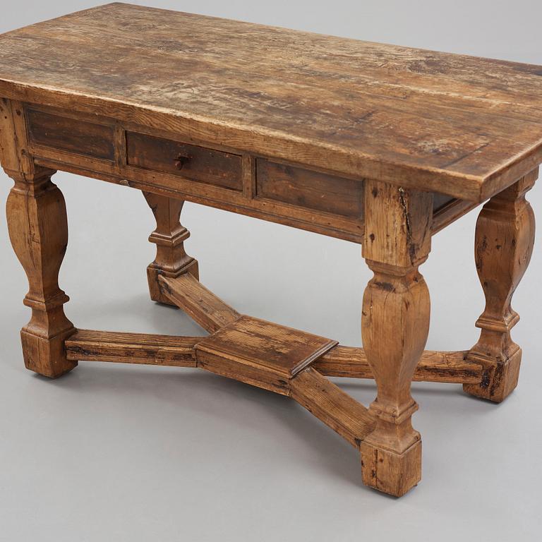 A Baroque oak table.