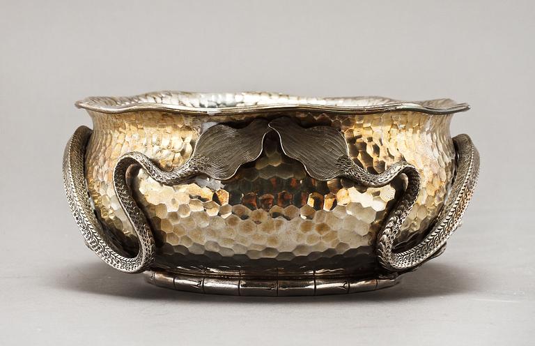 SKÅL, silver, Kina, 1800/1900-tal. Vikt 430 gram.