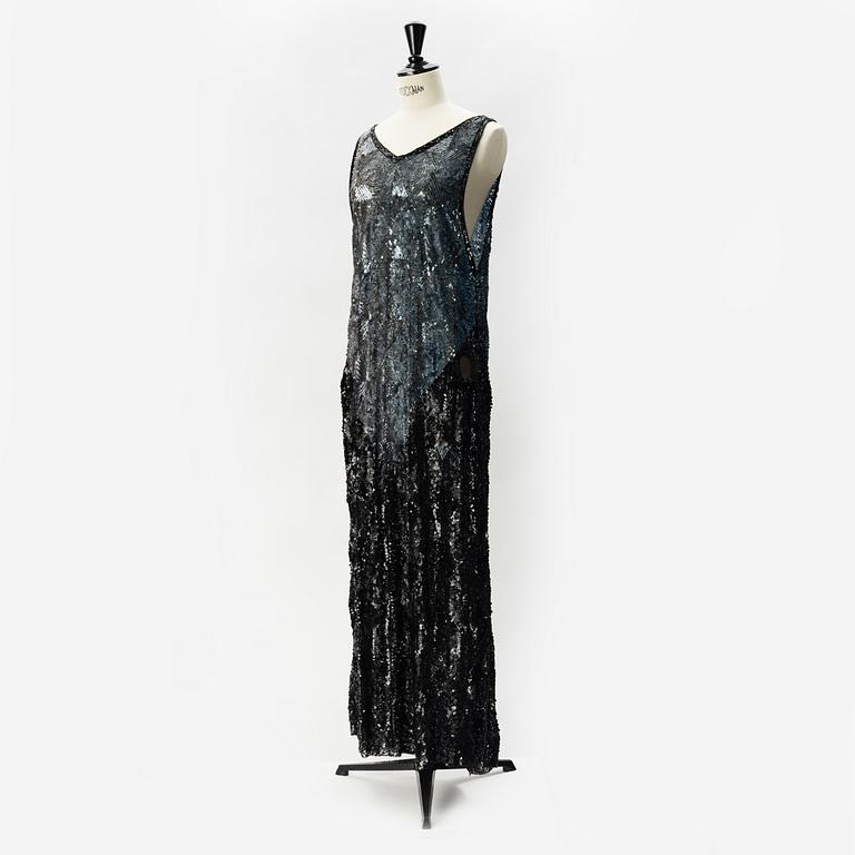 A 1920's sequin embroidered dress.