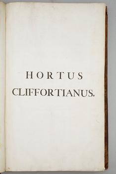 BOK, "Hortus Cliffortianus", Carl von Linné, Amsterdam 1737.