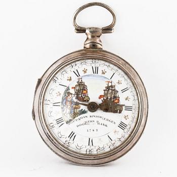 C JOHNSON, London, pocket watch, spindle, 50 mm.