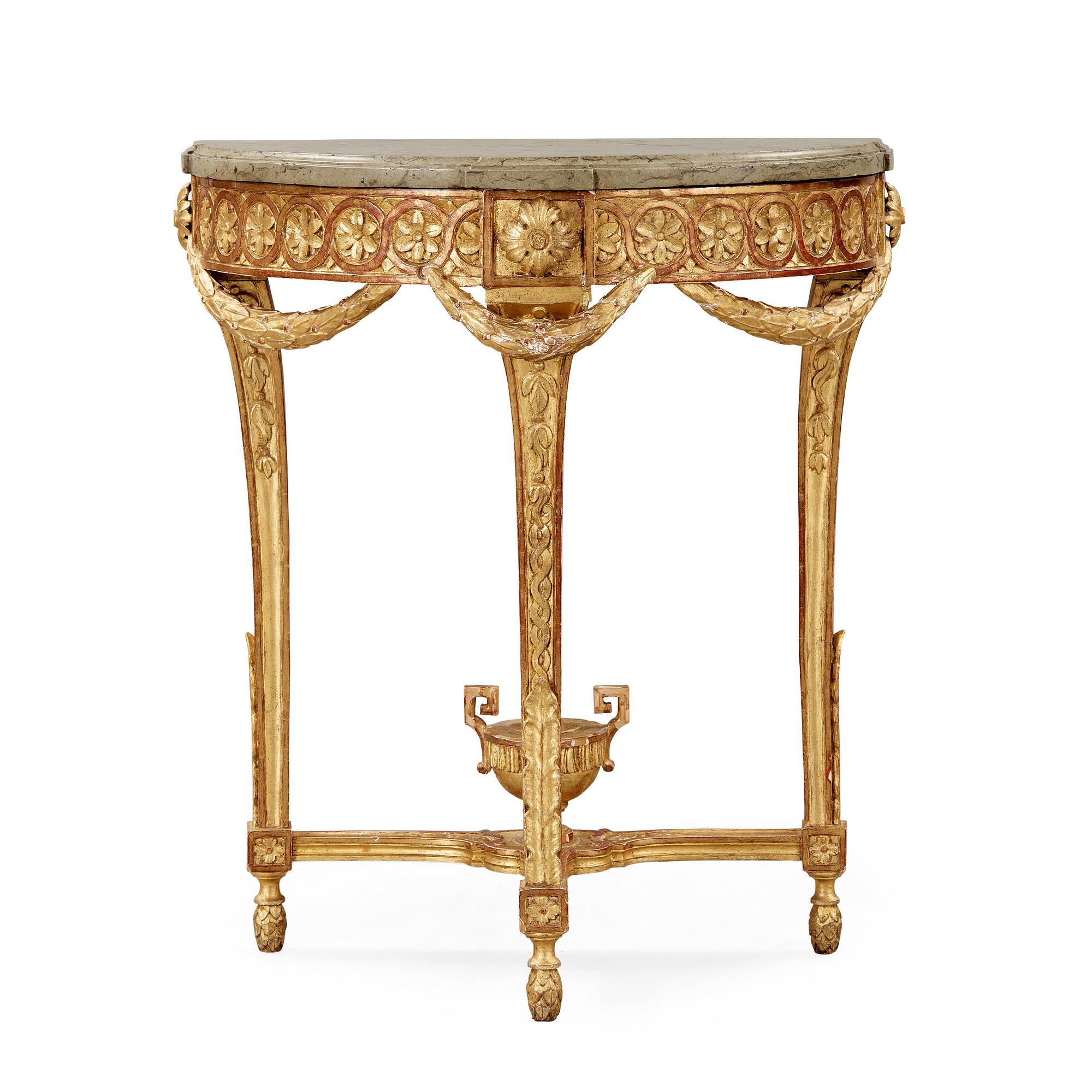 KONSOLBORD. Gustavianskt stockholmsarbete, 1700-talets slut.