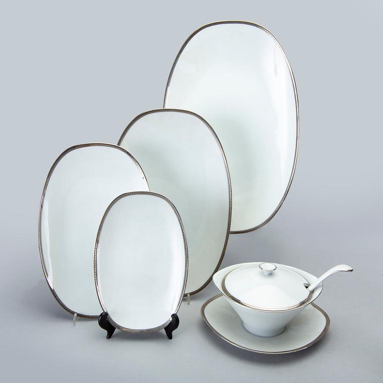 MATSERVIS, 61 delar, porslin, Hutschenreuther Hohenberg, 1900-talets mitt.