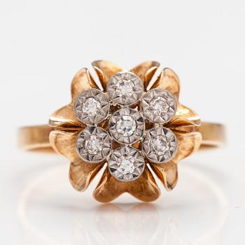 ELIS KAUPPI, A 14K gold ring with diamonds ca. 0.14 ct in total. Kupittaan kulta,Turku.
