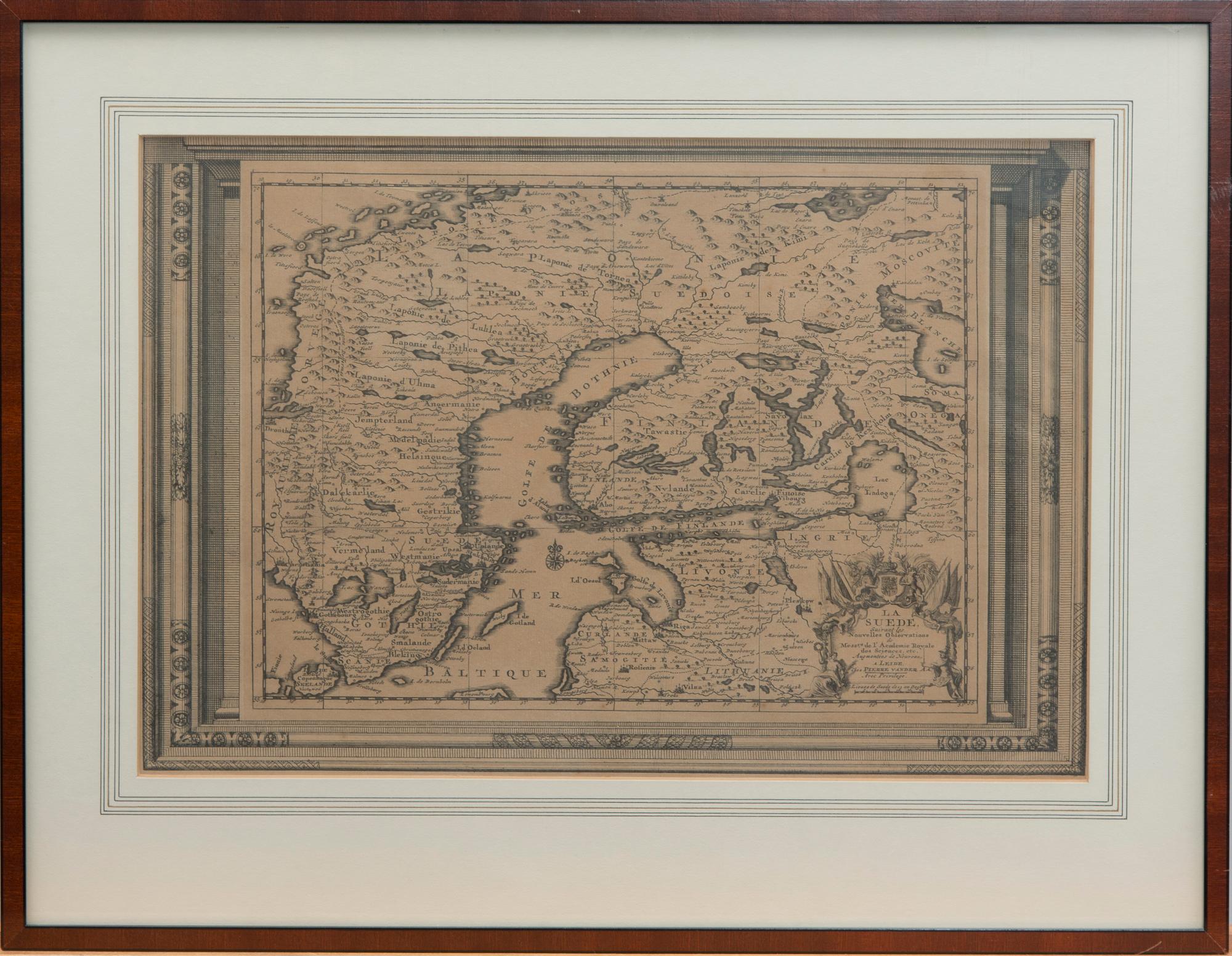 KARTA, kopparstick, Pierre Vander Aa, 1700-tal.
