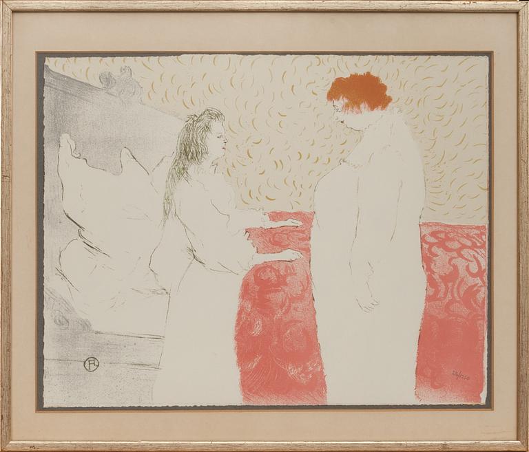 HENRI DE TOULOUSE-LAUTREC, efter, litografiskt tryck, signerad i tycket, numrerad 276/1250.