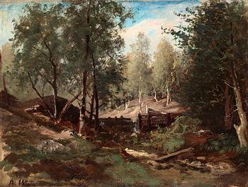 116. Alfred Wahlberg, Forest landscape.