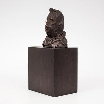 OKÄND KONSTNÄR, skulptur, brons. Otydligt monogramsignerad.
