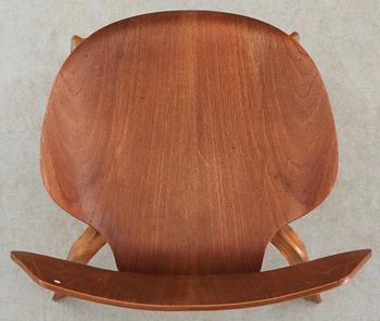 An Arne Jacobsen 'Grand Prix' teak chair, Fritz Hansen, Denmark 1950's-60's.