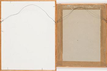 Kain Tapper, blandteknik på papper, signerad och daterad -65 och -66.