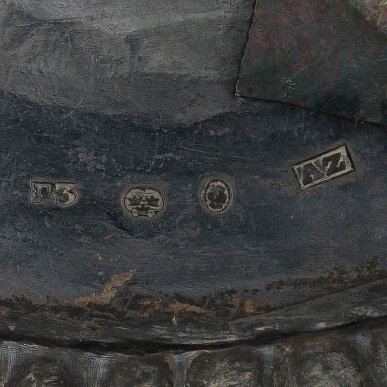 Pehr och Adolf Zethelius, kandelabrar, ett par, silver, Stockholm 1797 och 1824. Empire.