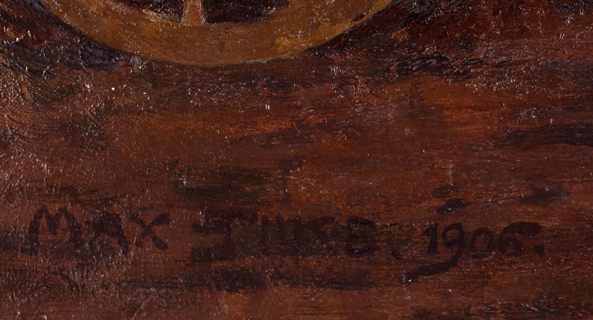 MAX TILKE, olja på duk, sign o dat 1906.