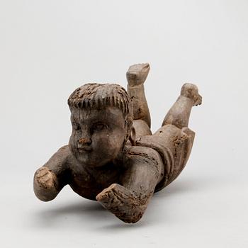 DEKORELEMENT, trä, 1700/1800-tal.