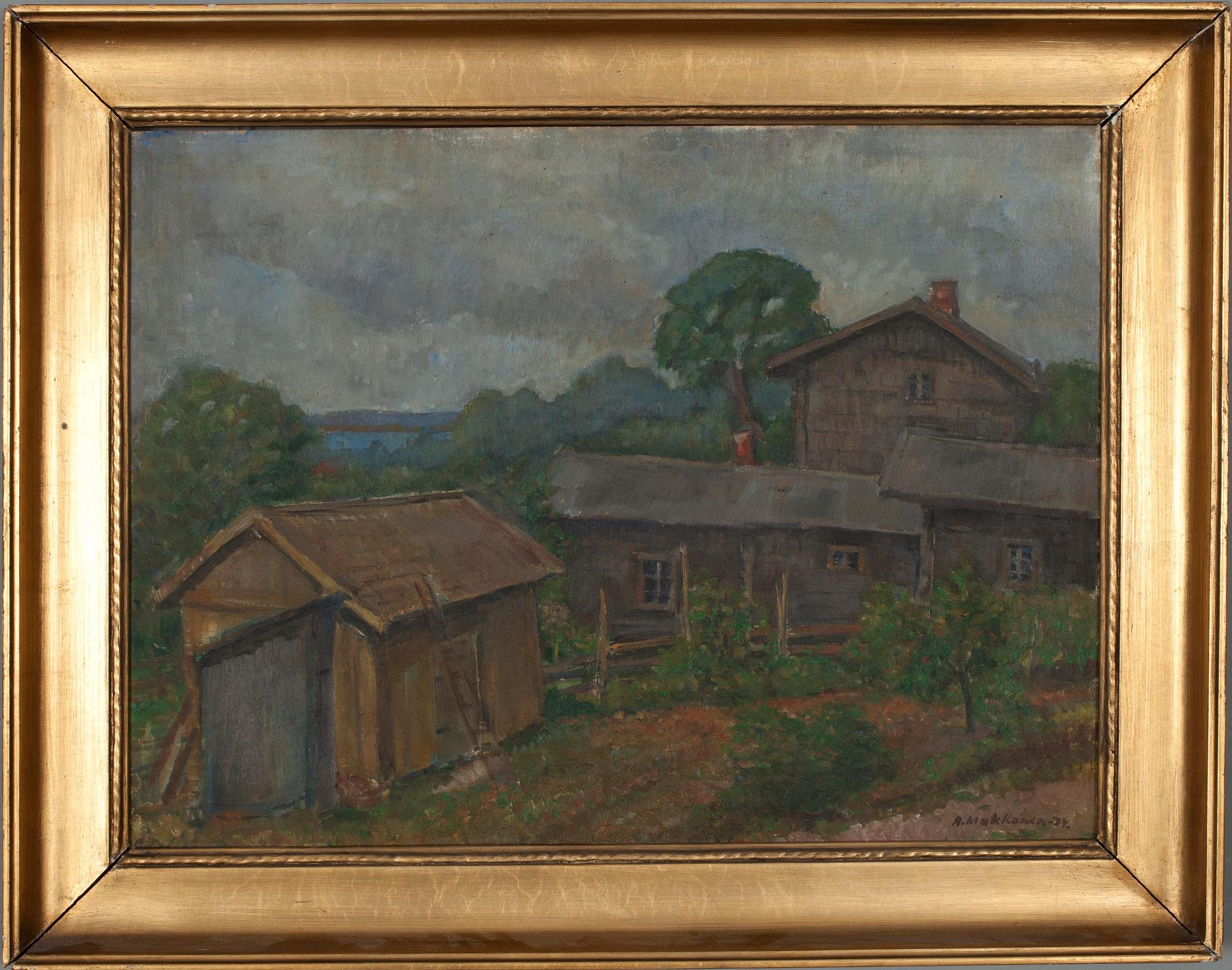 ARVO MAKKONEN, olja på skiva, sign. -34.