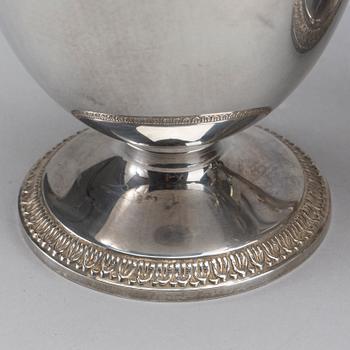 A 20th century silver four piece tea service, unknown makers mark weight ca 1743 gr.