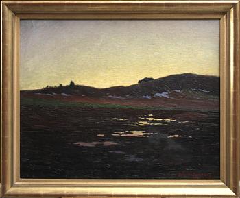HERMAN ÖSTERLUND, olja på uppklistrad duk, sign och dat 1904.