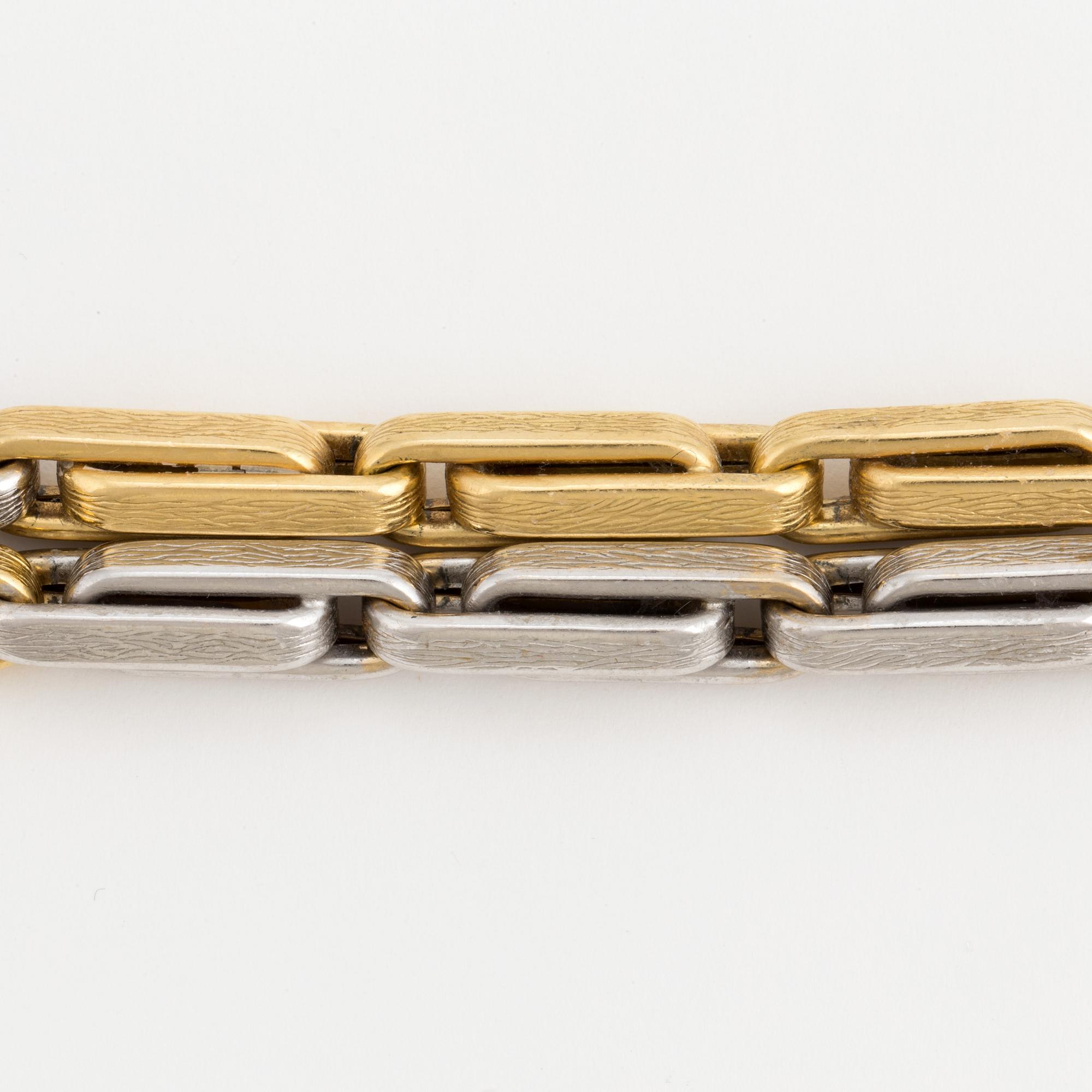 A fancy-link necklace.