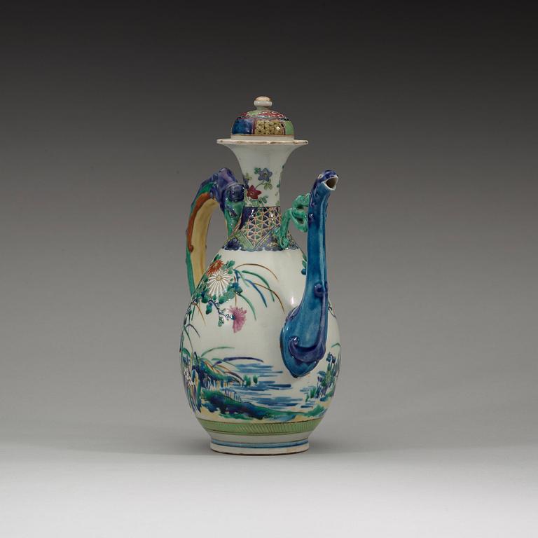 KANNA med LOCK, porslin. Japan, Meij (1868-1912).