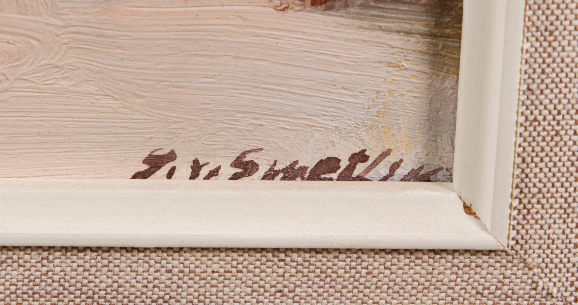 GEORGES VON SWETLIK, munaöljytempera kankaalle, signeerattu.