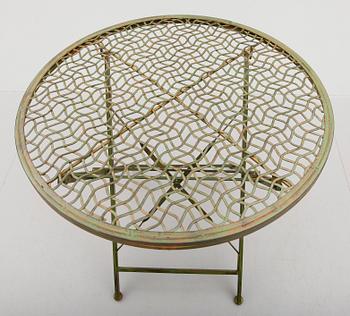 TRÄDGÅRDSBORD OCH STOLAR, 5 delar, metall, 1900-/2000-tal.
