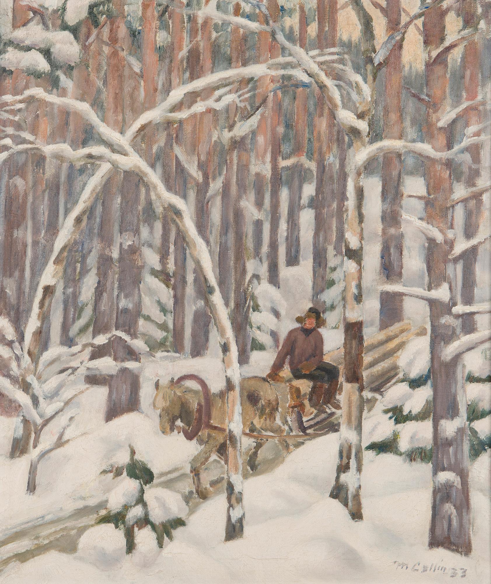 Marcus Collin, Hevoskuljetus metsässä.