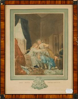 GRAVYRER, 7 st, efter bla S Freudeberg, 1800-tal.