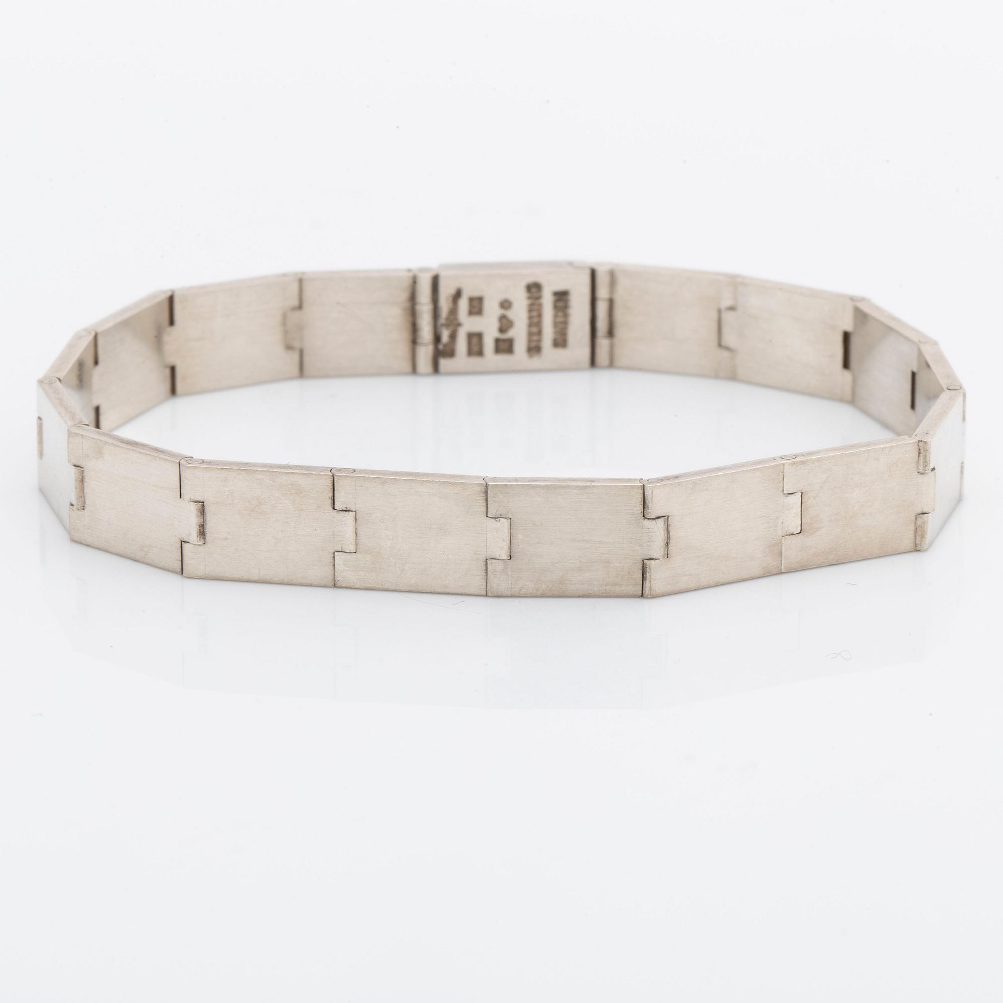 WIWEN NILSSON armband sterling silver, Lund 1961, ca 18 x 0,7 cm.