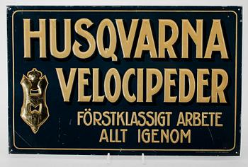 REKLAMSKYLT, emalj, 1900-talets första hälft.