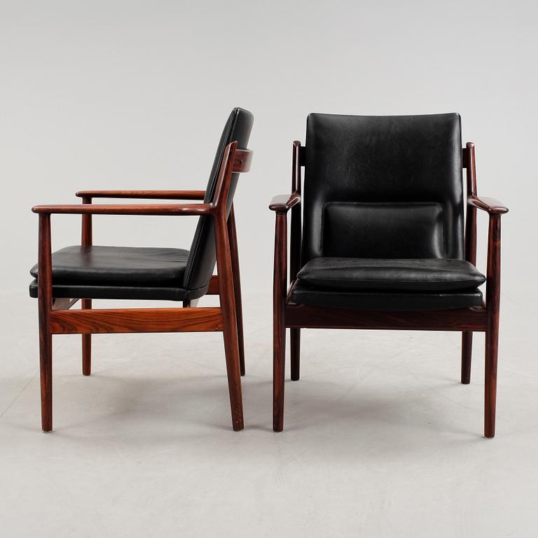 KARMSTOLAR, 4 st, "Modell 431", Arne Vodder, Sibast Furniture, Danmark, 1960-tal.