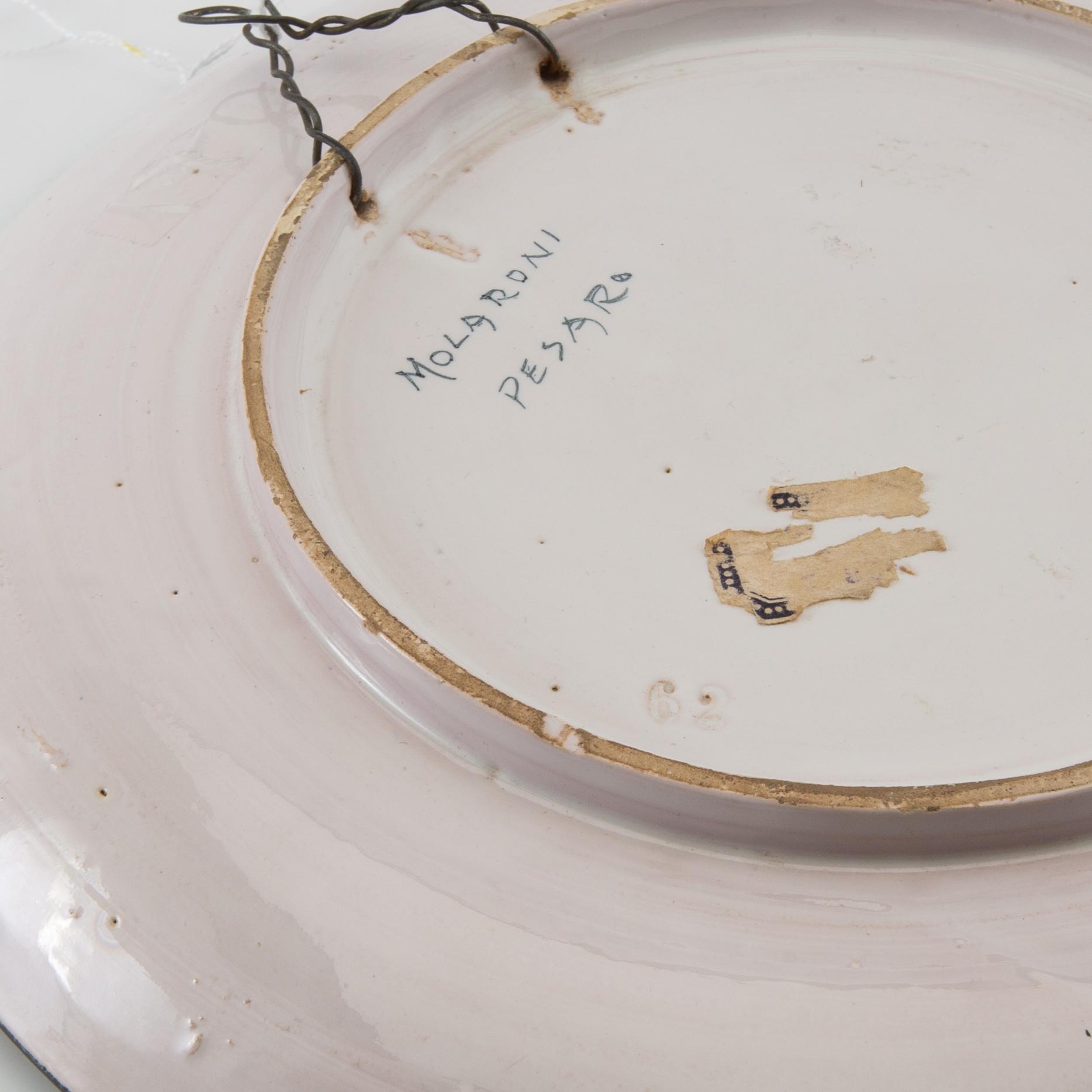 Dish, Molaroni Pesaro, Italy, 20th century.