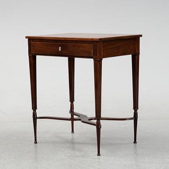 A late gustavian side table with a drawer, Stockholm, around the year 1800.