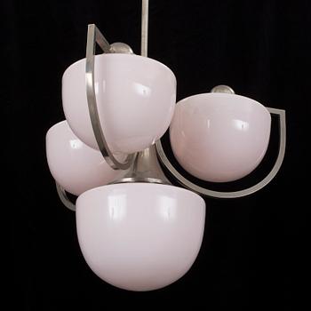 TAKLAMPA, art deco, troligen Tjeckien, 1930-tal. Höjd 74 cm.