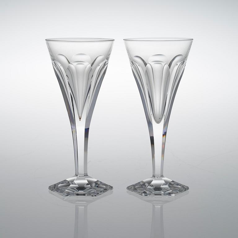 Nine glasses, 20th century.