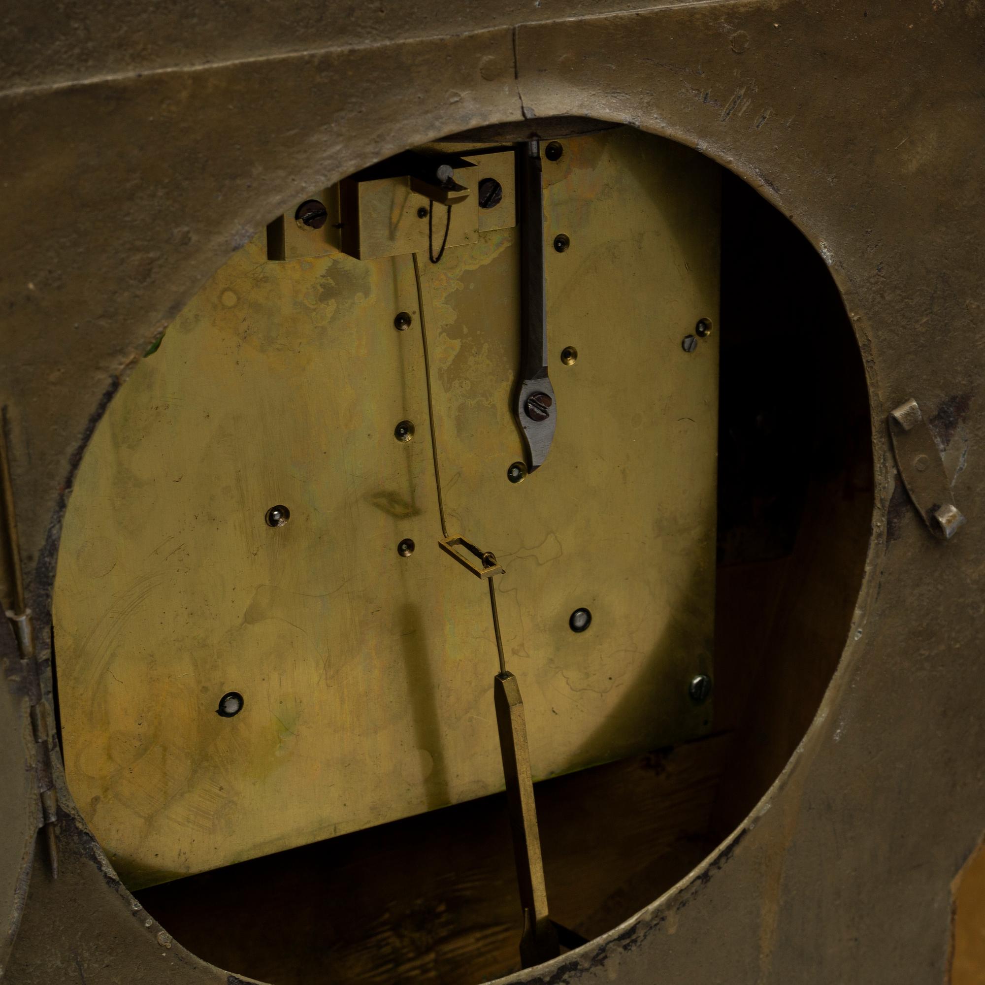 A Swedish Empire wall clock by G Undén (Stockholm 1800-1829).