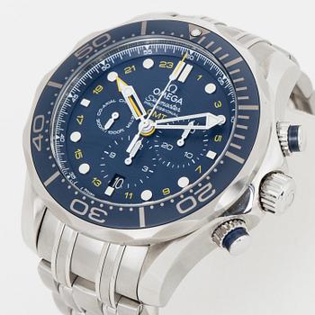 OMEGA Seamaster Diver 300m Co-Axial GMT, wristwatch, chronograph, 44 mm.