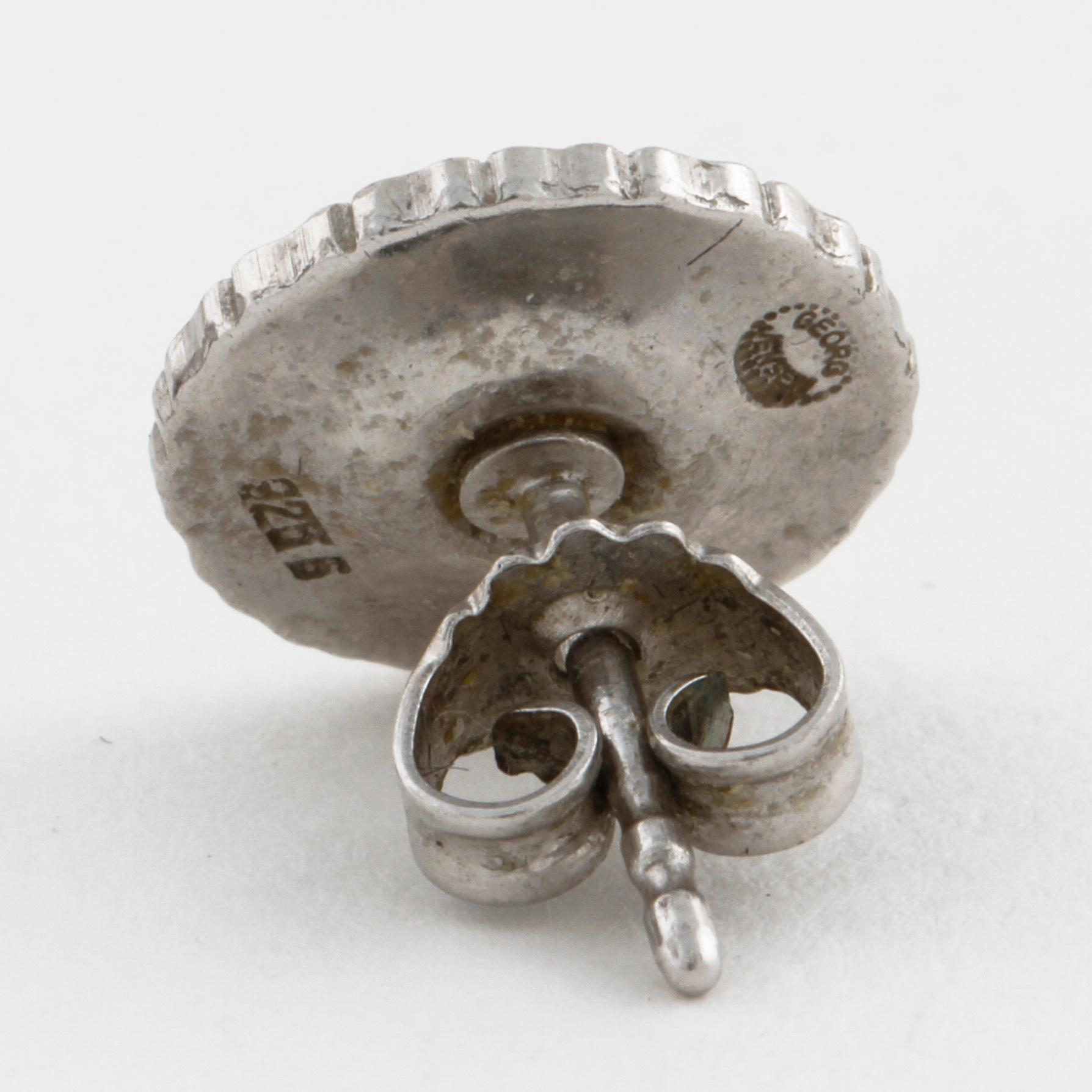 Two pair of "Daisy" earrings by Georg Jensen.