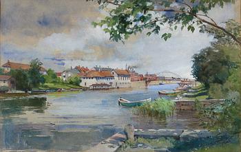 REGINA KYLBERG-BOBECK, akvarell, sign o dat 1892.