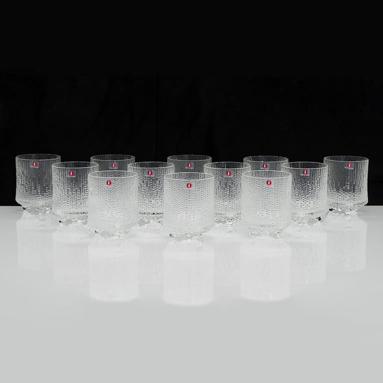 Tapio Wirkkala, an 'Ultima Thule' 14-piece glassware set for Iittala. Designed in 1968.