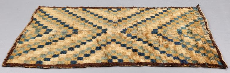 A BED COVER, knotted pile, Sweden or Finland the 18th century - around 1800, ca 189,5-194 x 153-154,5 cm.