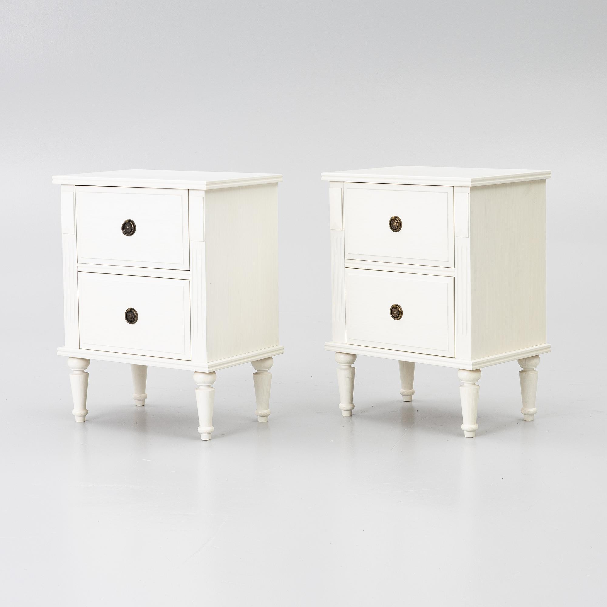 A pair of bedside tables, contemporary.