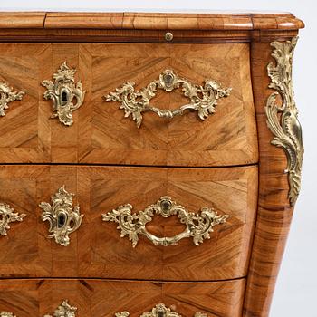 A Swedish Rococo 18th century commode by C Linning (master 1744-1779).