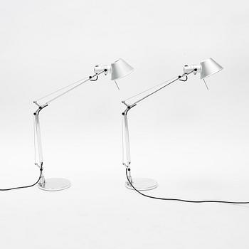 Michele De Lucchi & Giancarlo Fassina, skrivbordslampor, ett par, "Tolomeo", Artemide, Italien.