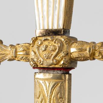 Official's sword, Swedish, 19th century, with scabbard.