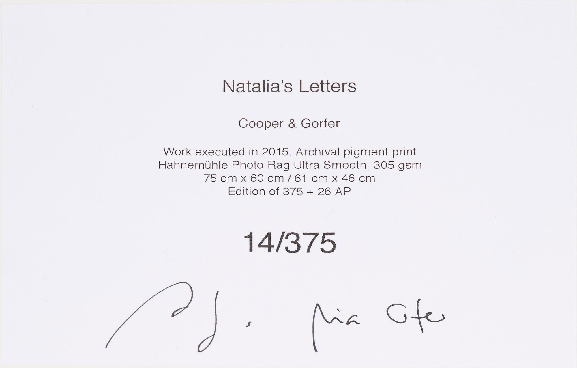 Cooper & Gorfer, archival pigment print, signerad 14/375 verso.
